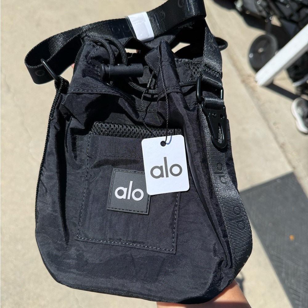 ALO Yoga Black Crossbody Bucket Bag
